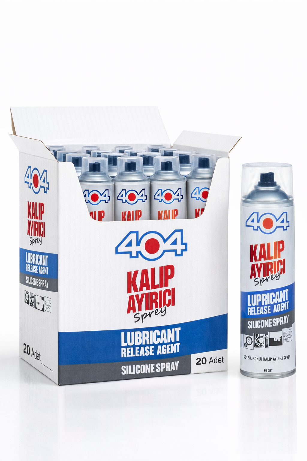 404 Silikonlu Kalıp Ayırıcı Sprey 400ml 20li Koli