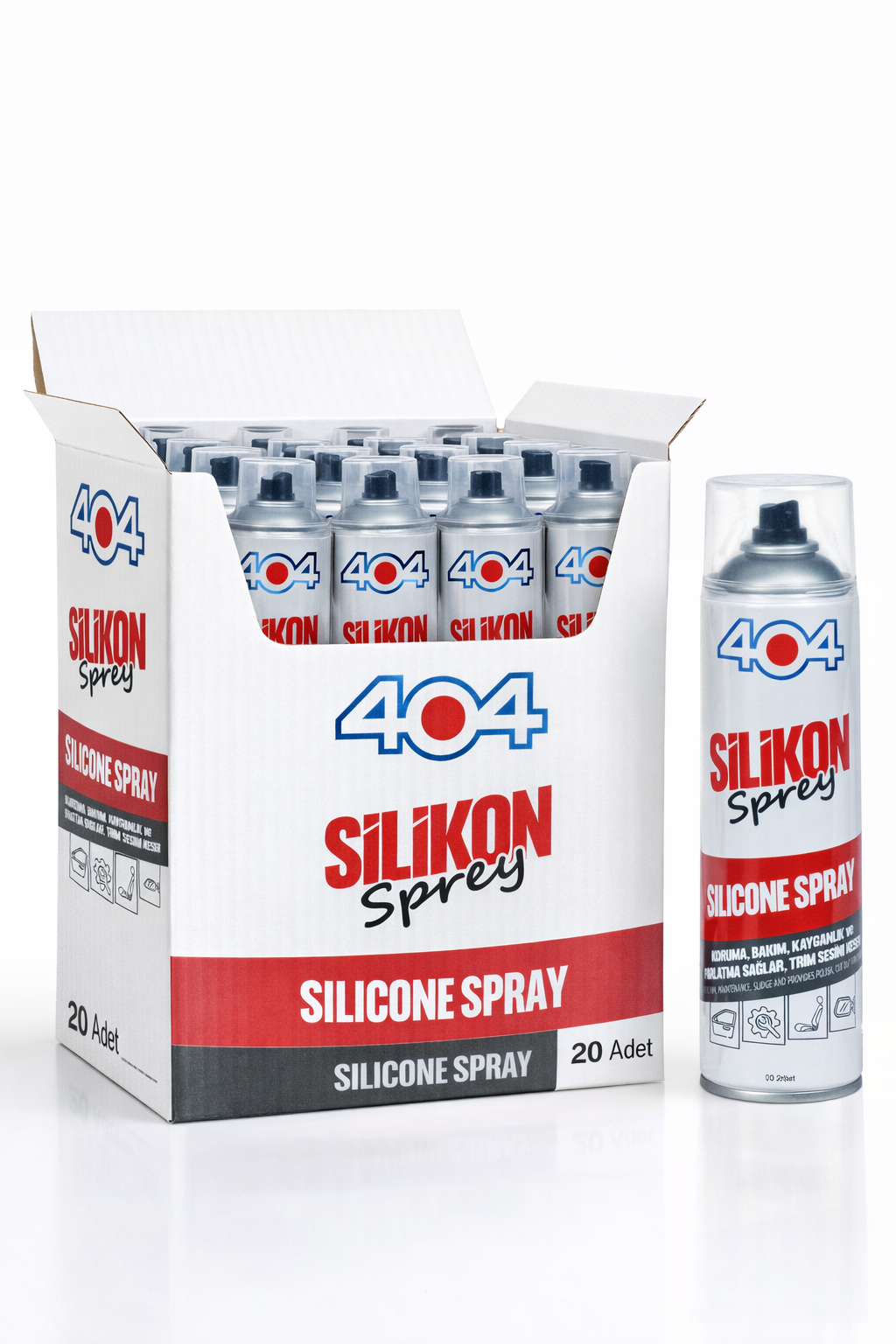 404 Silikon Sprey 500ml 20li Koli