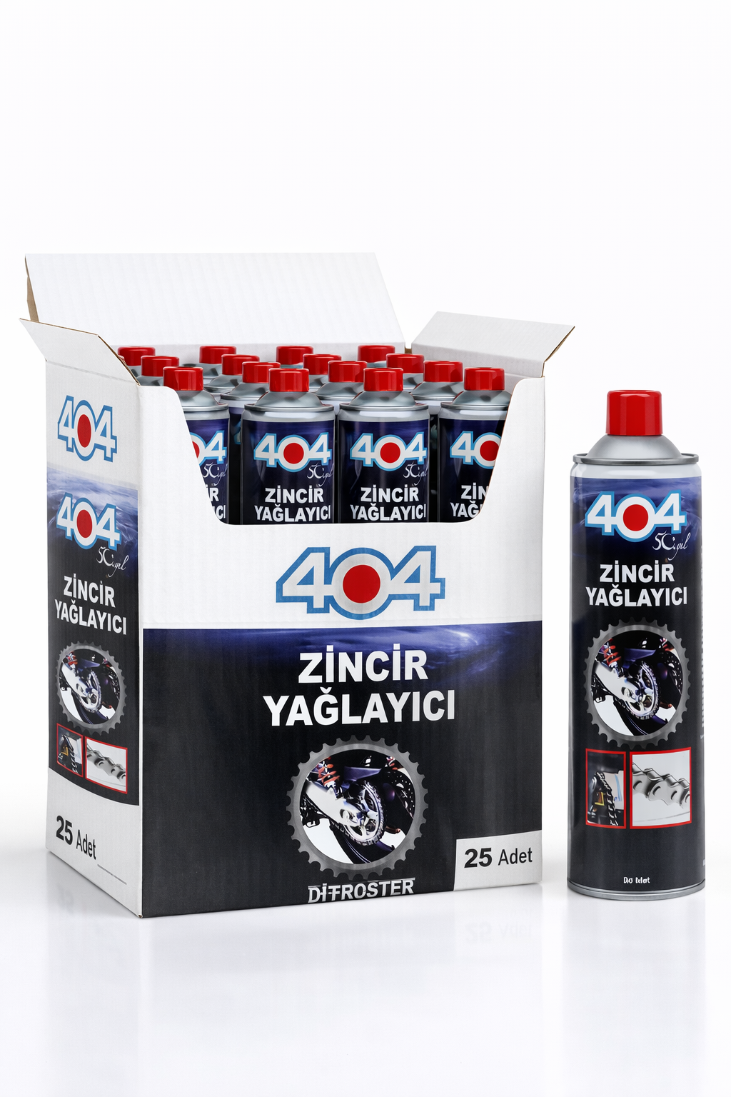 404 Zincir Yağlayıcı Sprey 400ml 25li Koli