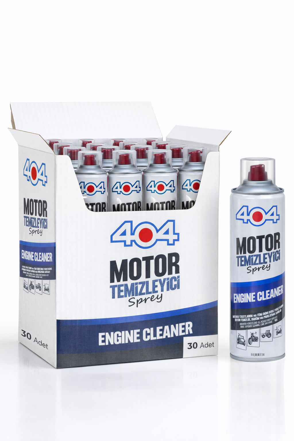 404 Motor Temizleyici Sprey 500ml 30lu Koli