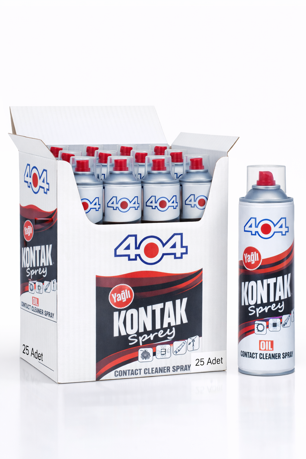 404 Kontak Sprey Yağlı 400ml 25li Koli