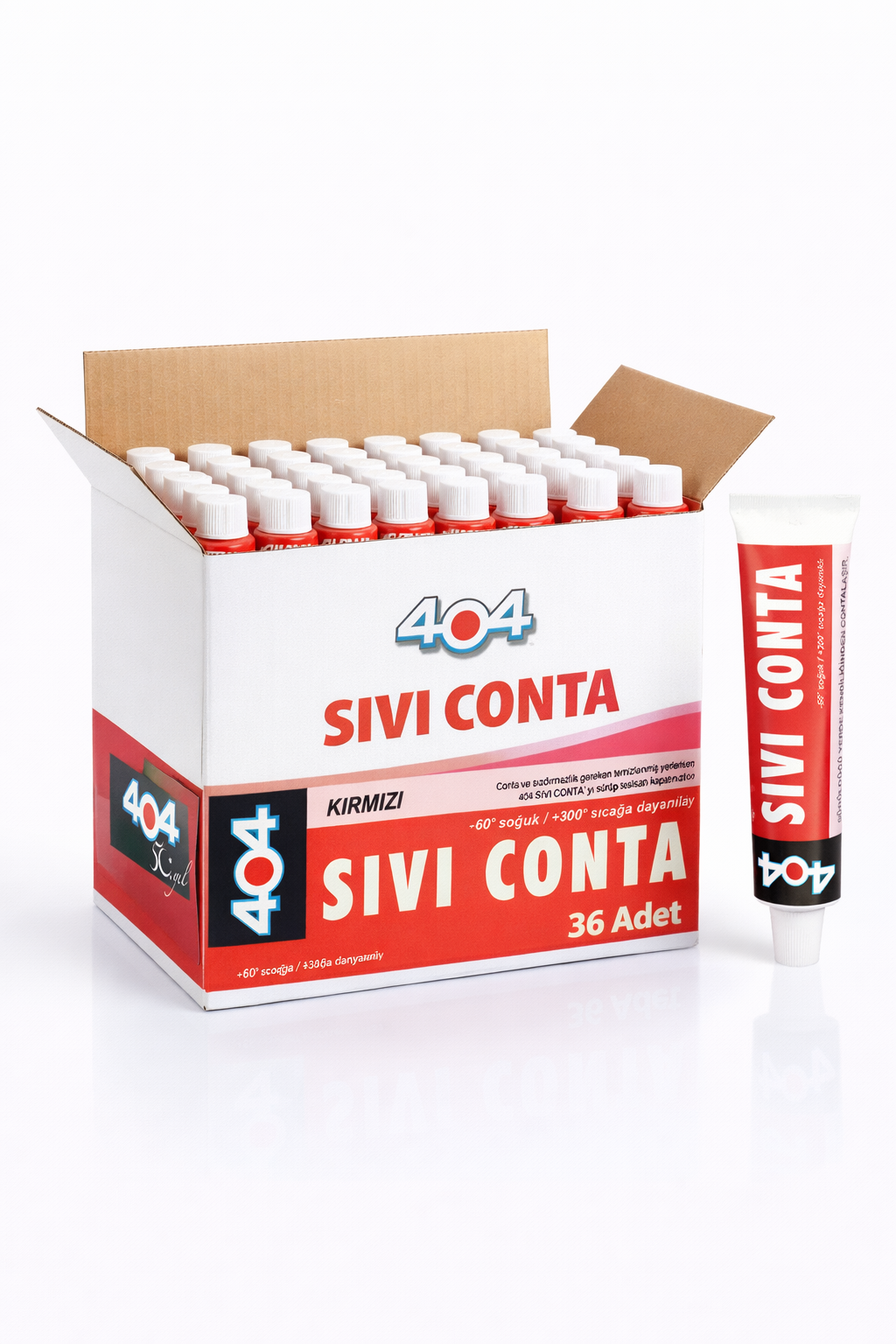 404 Sıvı Conta Kırmızı 45gr 36lı Koli