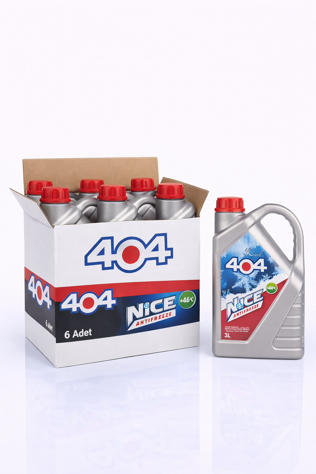 404 AntiFriz Kırmızı (-46°C) 3litre 6lı Koli