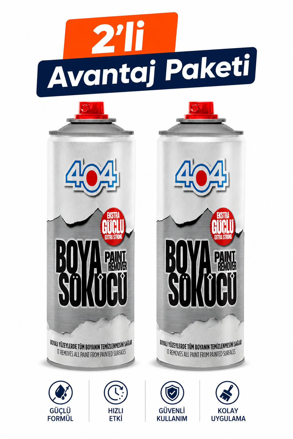2'li Ekonomik Paket 404 Boya Sökücü Sprey 400 ml