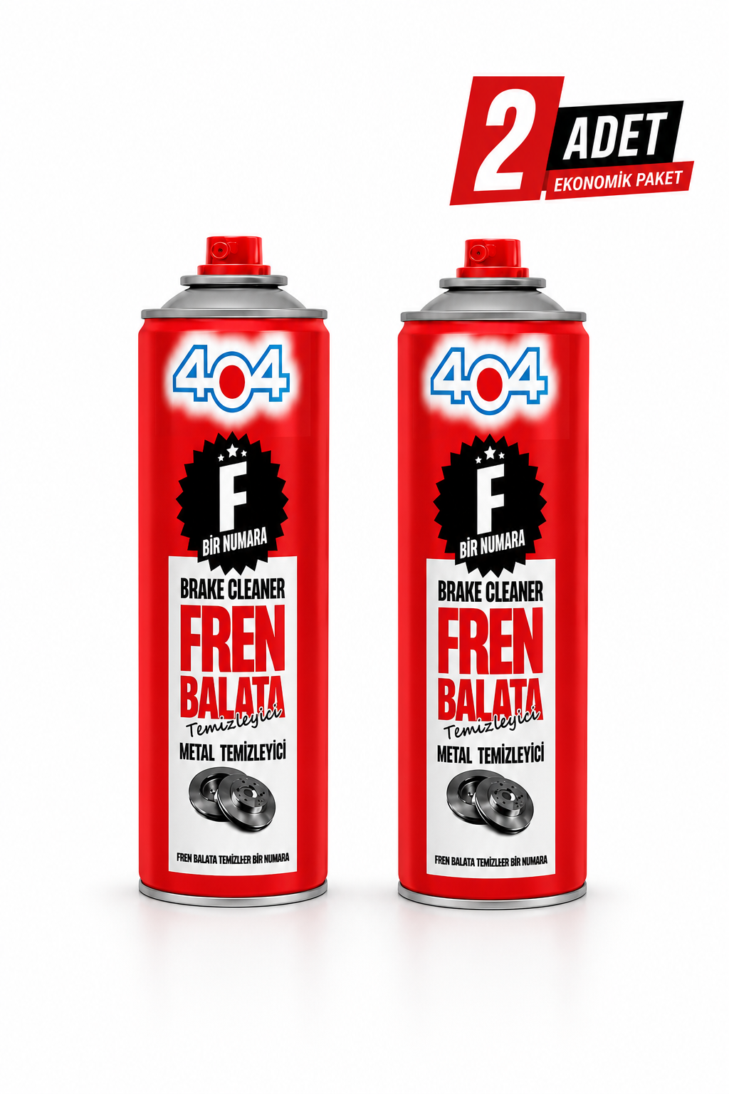 404 2'li Ekonomik Paket F1 Numara Fren Balata Temizleme Spreyi 500 ml