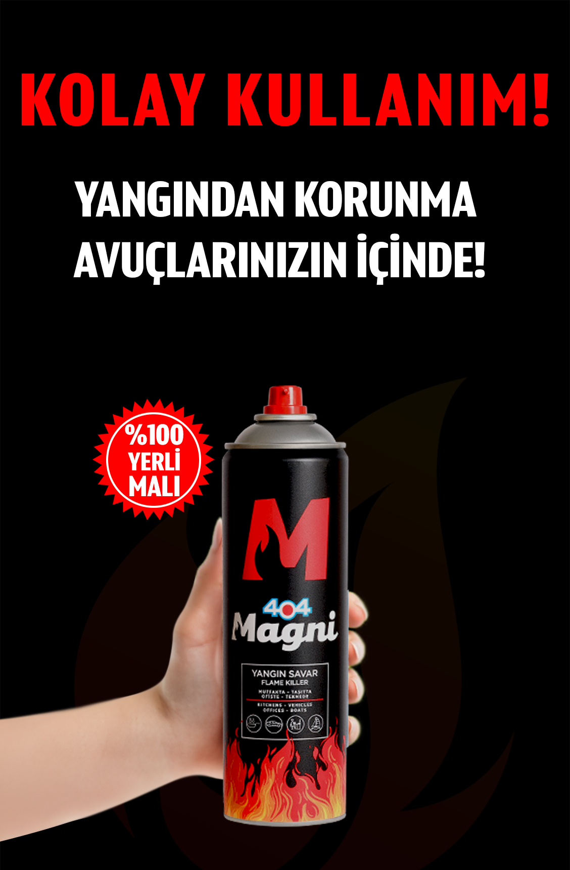 404 Magni Yangın Söndürücü Sprey 500 ml